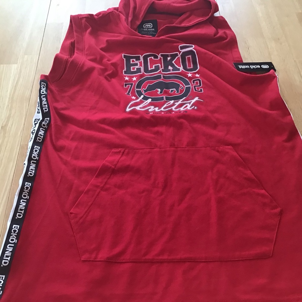 Activewear Hood Tank Large Red, NWT Ecko
